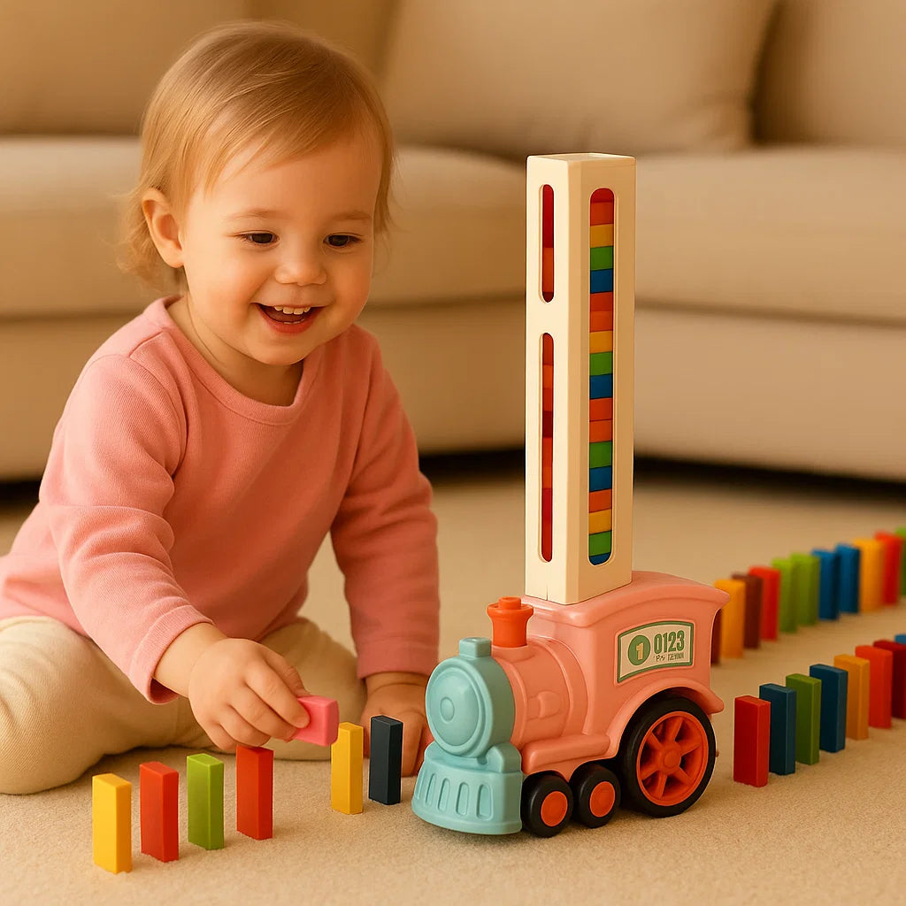 Dynamo Train Set | Automatic Domino Placement, Colorful Design 8