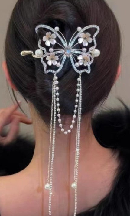 Blossomwing Rhinestone Butterfly Hairpin Product Image 09