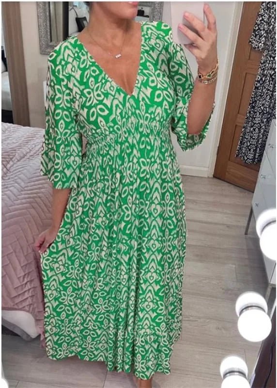 Valora Floral Loose Fit Long Dress Product Image 06