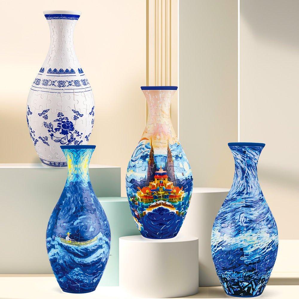 3D Puzzle Flower Vase Kit Product Image 01
