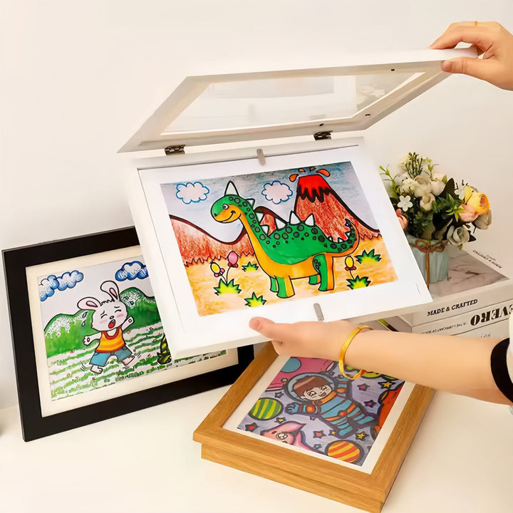 ArtKeepsafe Kids Drawing Frame | Elegant Memory Storage for Up to 150 Pieces 1