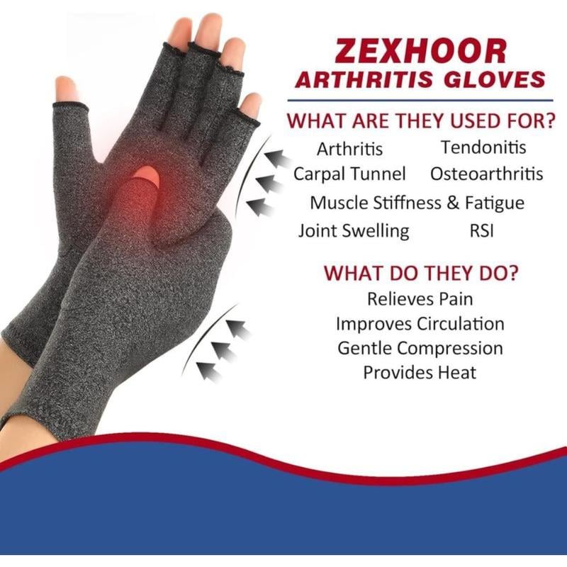Astra Compression Gloves | Gentle Support for Arthritis, Open-Finger Design 2