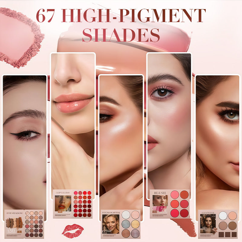 Bela Eyeshadow Palette | 67 Highly Pigmented Shades, Book-Style Design 6