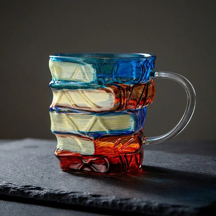 Biblio Book Mug | Artistic Borosilicate Glass, Heat Resistant 7