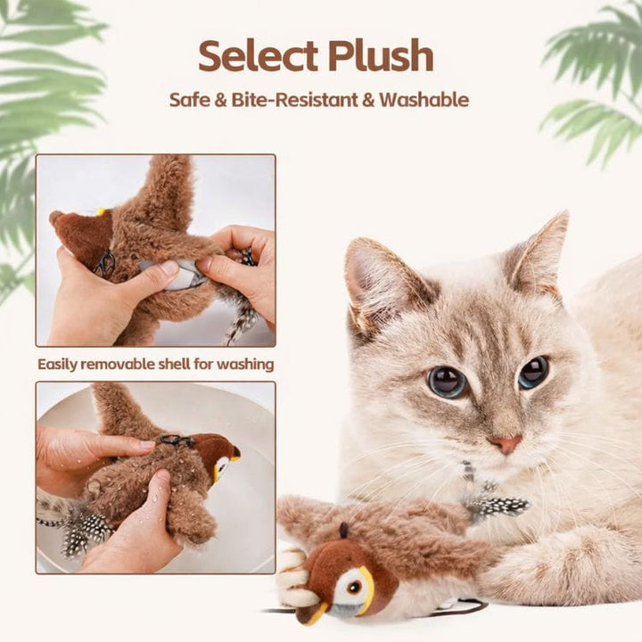Buzzy BirdBuddy Cat Toy | Interactive, USB Rechargeable Cat Accessories 5