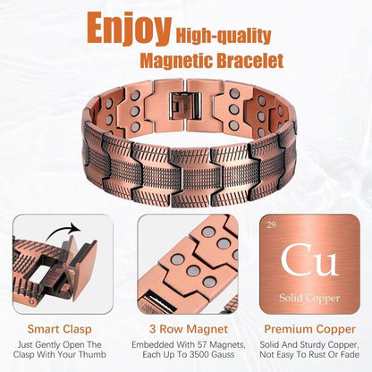 Cobra Magnetic Bracelet | 99.99% Pure Copper, Magnetic Therapy for Wellness 7