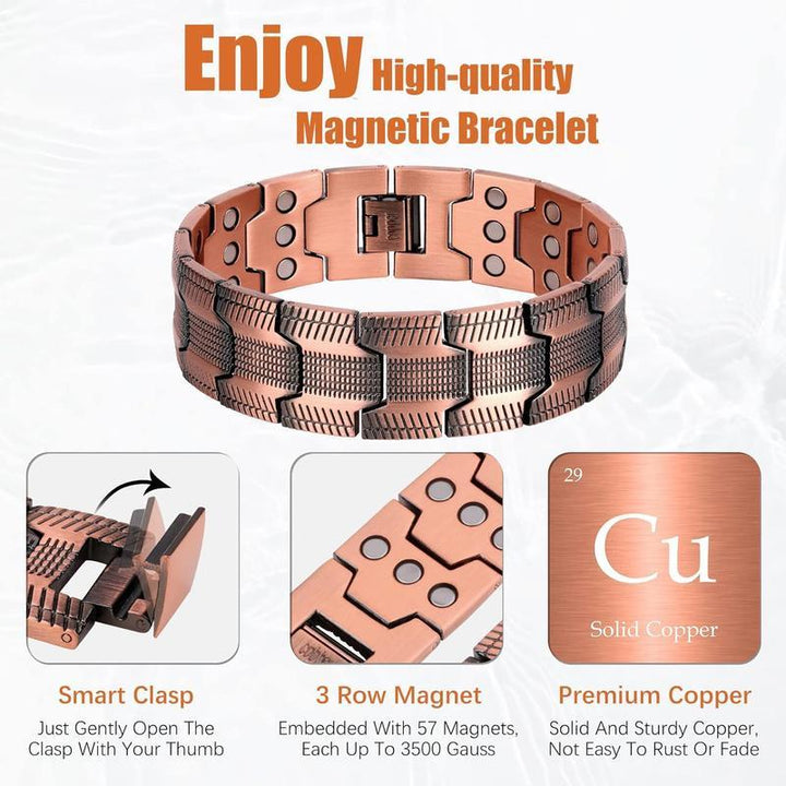 Cobra Magnetic Bracelet | 99.99% Pure Copper, Magnetic Therapy for Wellness 7