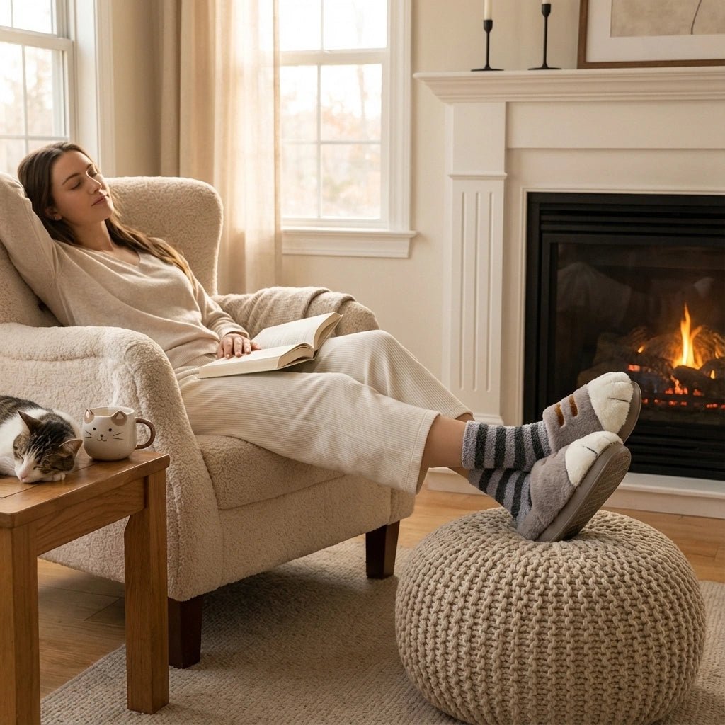 Cuddle Cat Paw Slippers | Ultra-Plush, Warm Comfort for Women 3