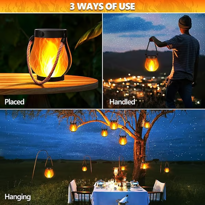 Dazzle Solar Lantern | Flickering Flame Effect, Weather-Resistant, Hanging 4