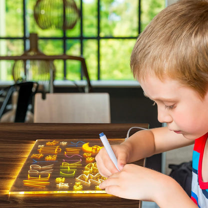 DoodleGlow Drawing Pad | LED, Mess-Free with 7 Colored Pens 2