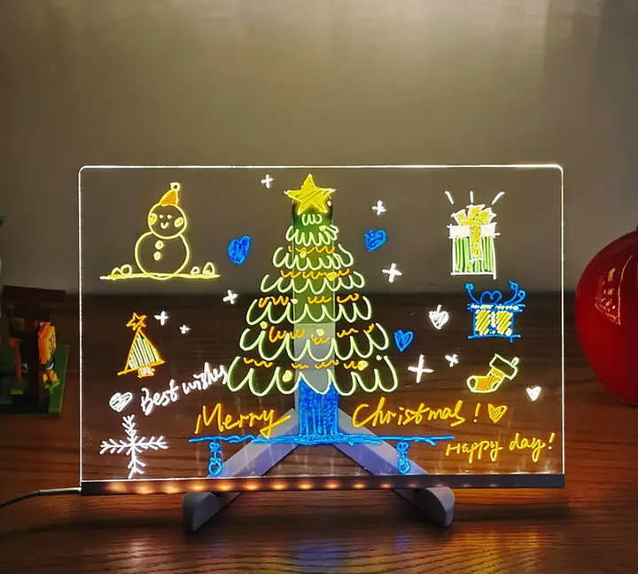 DoodleGlow Drawing Pad | LED, Mess-Free with 7 Colored Pens 4