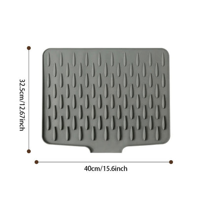 DuraEase Silicone Dish Drying Mat | Quick Water Drainage, Heat-Resistant 0