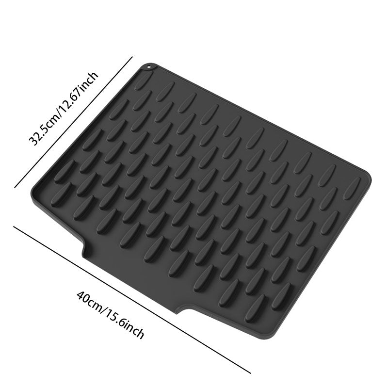 DuraEase Silicone Dish Drying Mat | Quick Water Drainage, Heat-Resistant 6