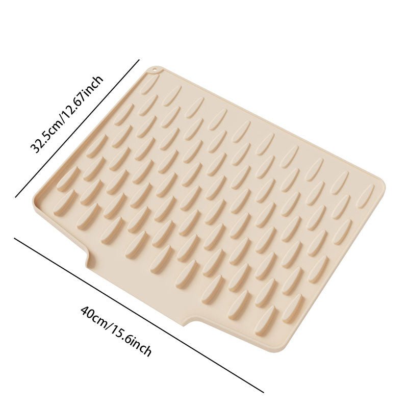 DuraEase Silicone Dish Drying Mat | Quick Water Drainage, Heat-Resistant 8