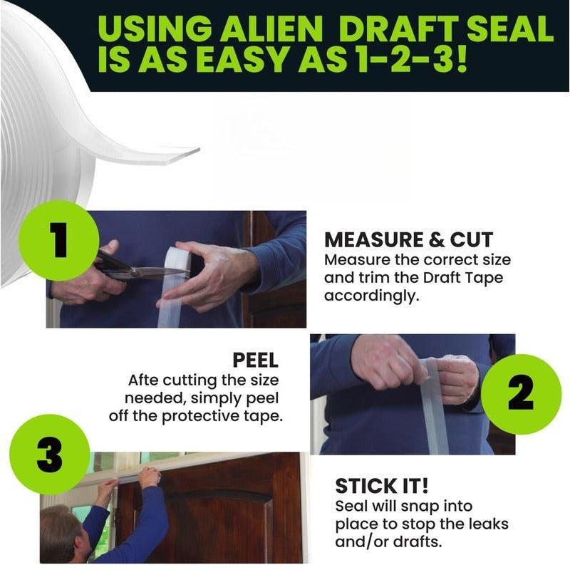 DuraSeal Weather Stripping | Self-Adhesive Silicone Door and Window Seal Strip 7
