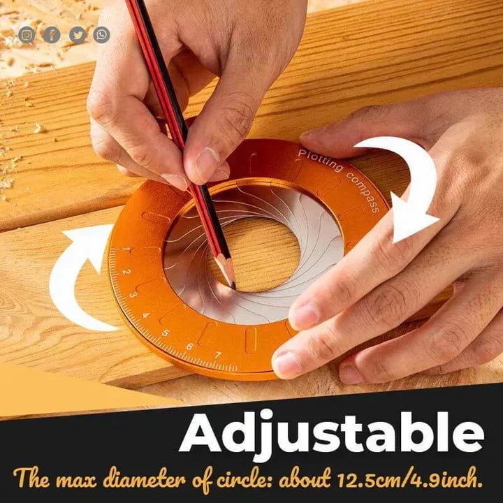 Dura Circle Maker | Precision Drawing Tool, Aluminum Alloy, Lightweight 1