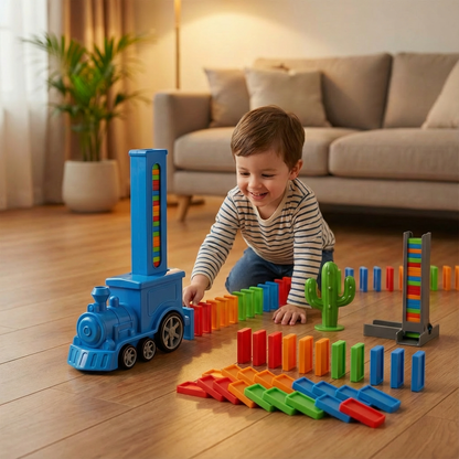 Dynamo Train Set | Automatic Domino Placement, Colorful Design 0