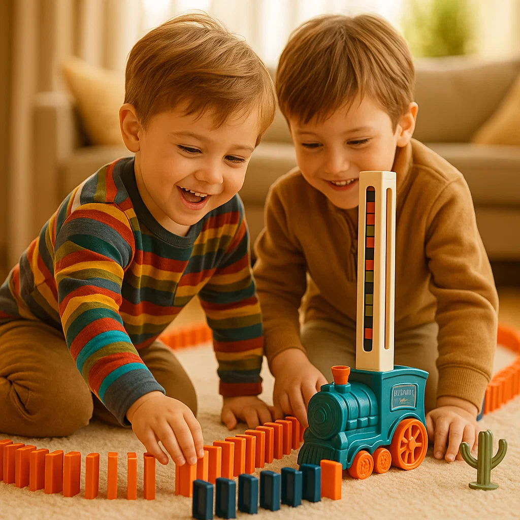 Dynamo Train Set | Automatic Domino Placement, Colorful Design 1