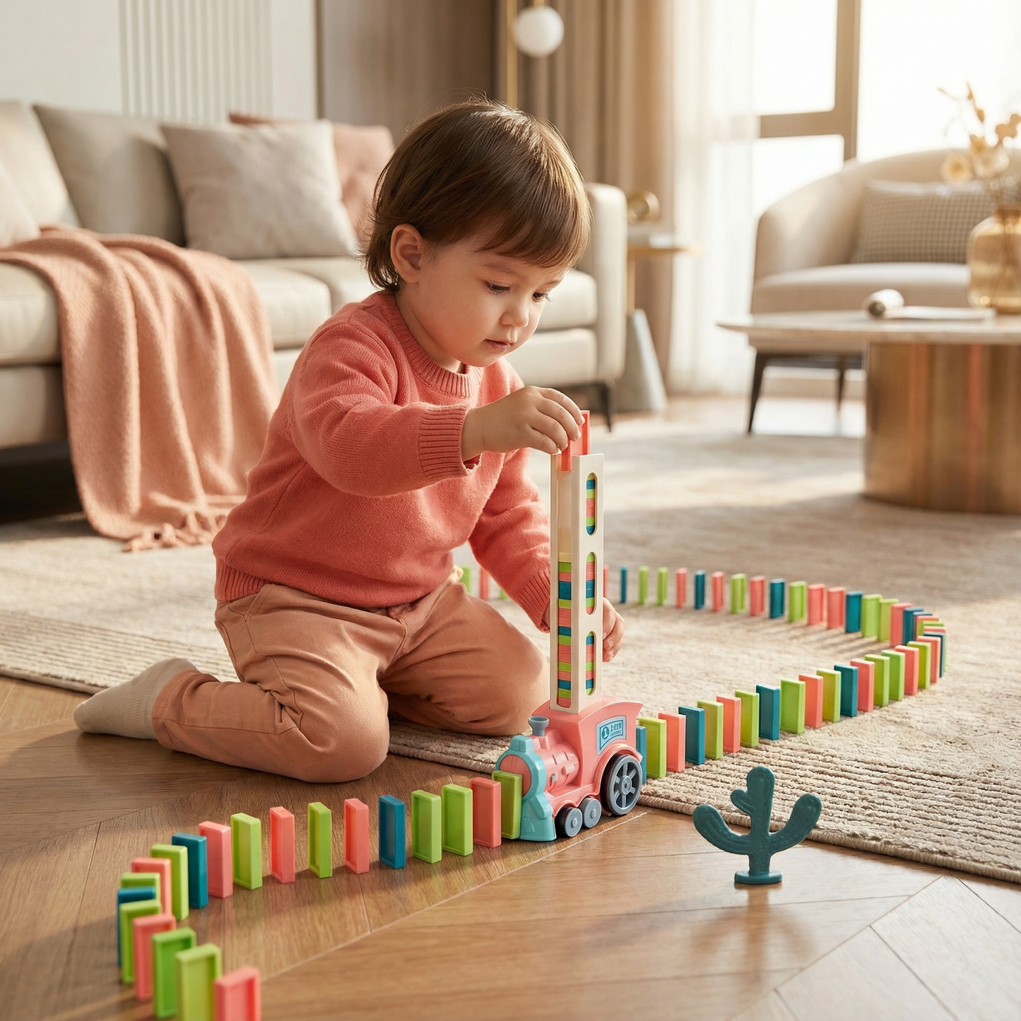 Dynamo Train Set | Automatic Domino Placement, Colorful Design 2
