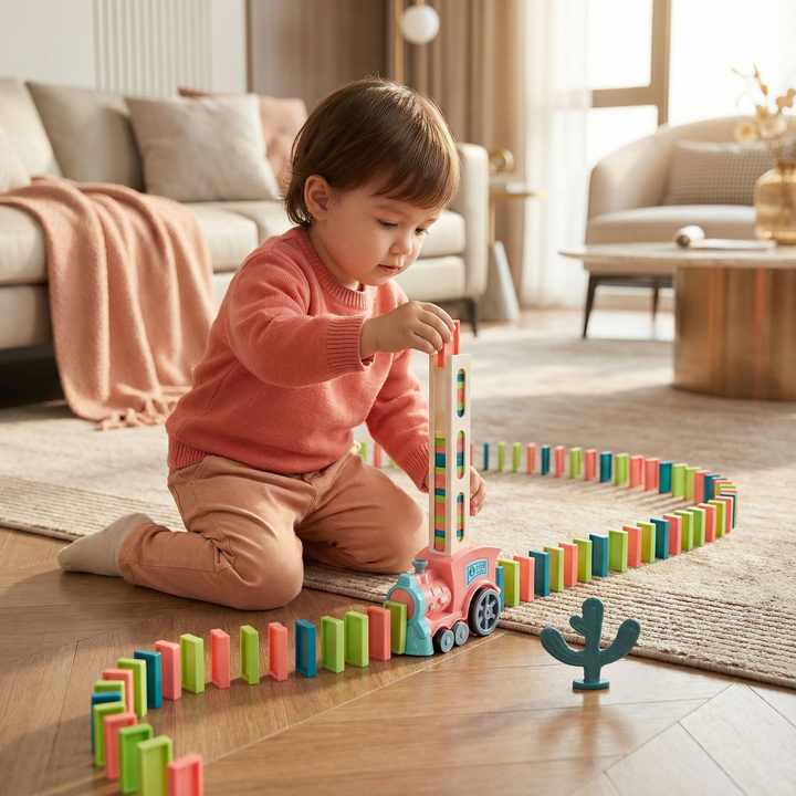 Dynamo Train Set | Automatic Domino Placement, Colorful Design 2