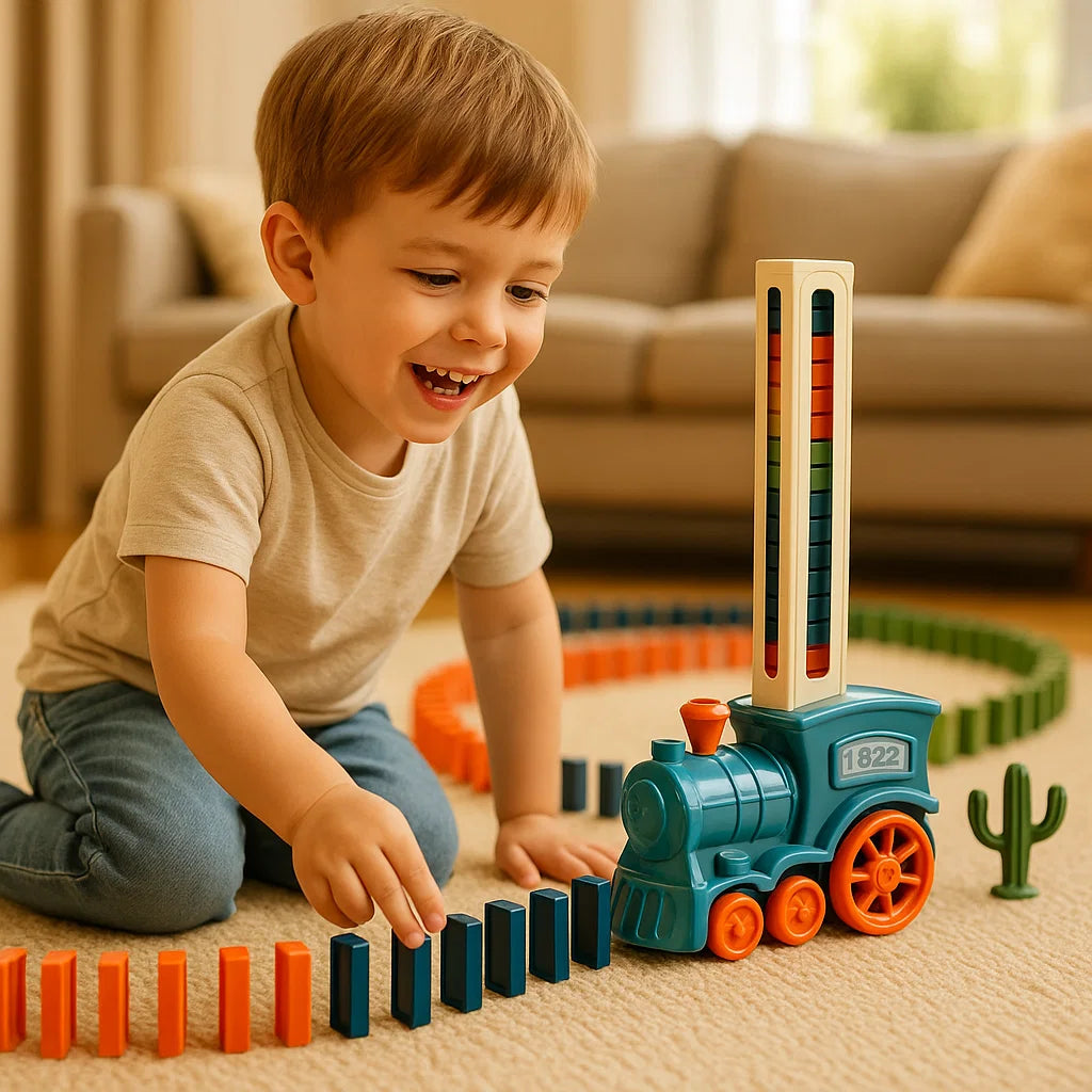 Dynamo Train Set | Automatic Domino Placement, Colorful Design 7