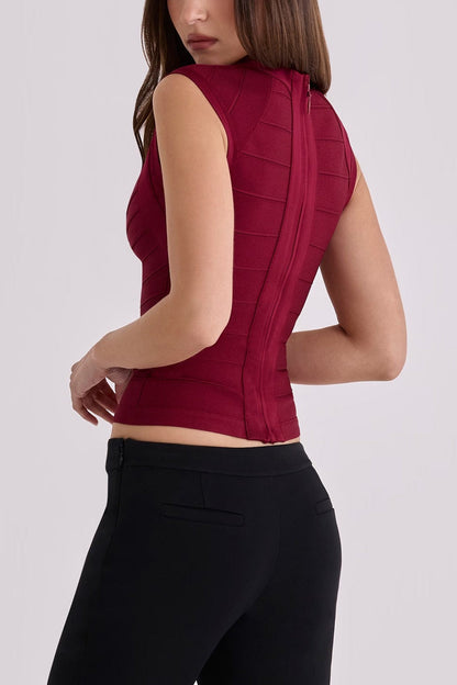 Fina White Crop Top | Flattering Bandage Design for Women 2