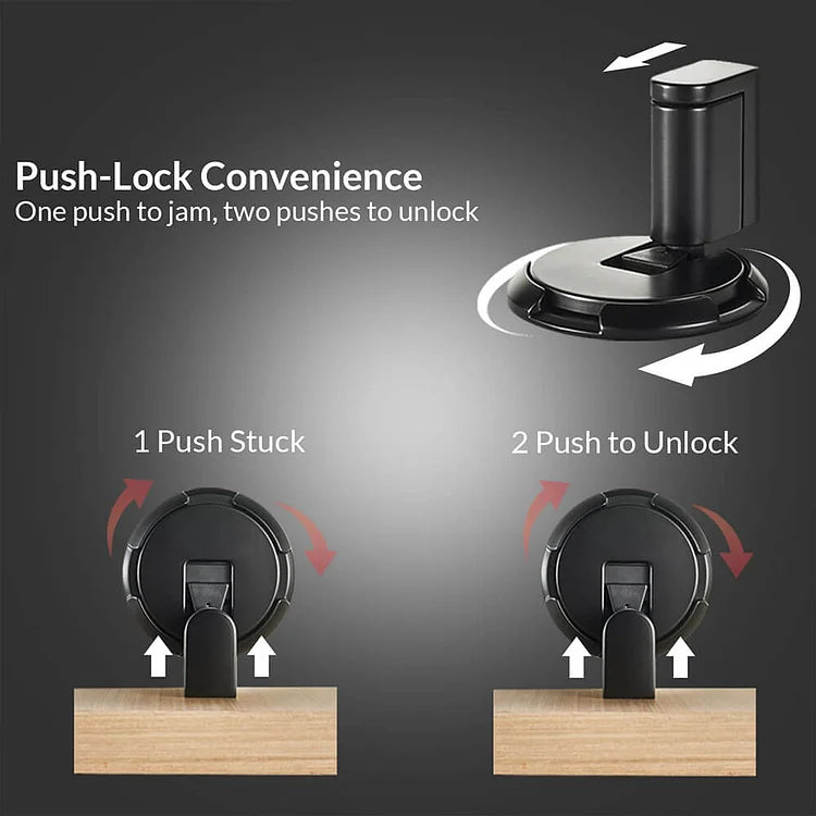 Fino Door Stopper | Durable Zinc Alloy, Push-to-Lock Mechanism 5