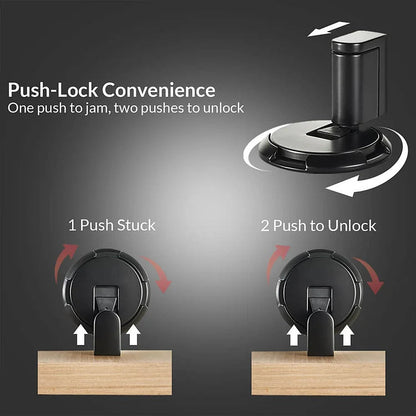 Fino Door Stopper | Durable Zinc Alloy, Push-to-Lock Mechanism 5