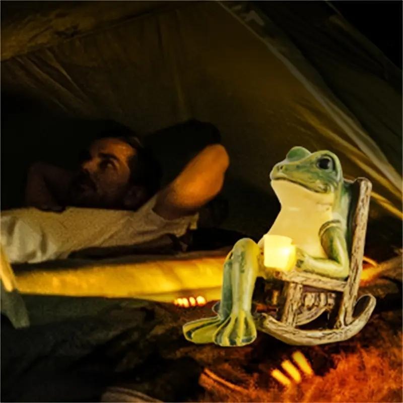 Frodo Garden Statue | Solar-Powered Frog Sculpture, Durable Weather-Resistant Decor 4