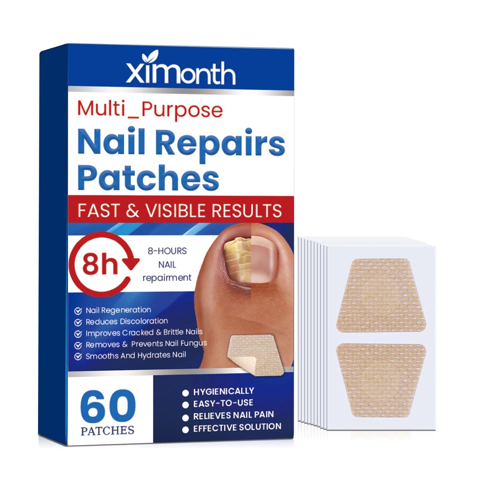Fungal Revive Nail Treatment Patches | Targeted Repair for Nail Fungus, 60 Pieces 0