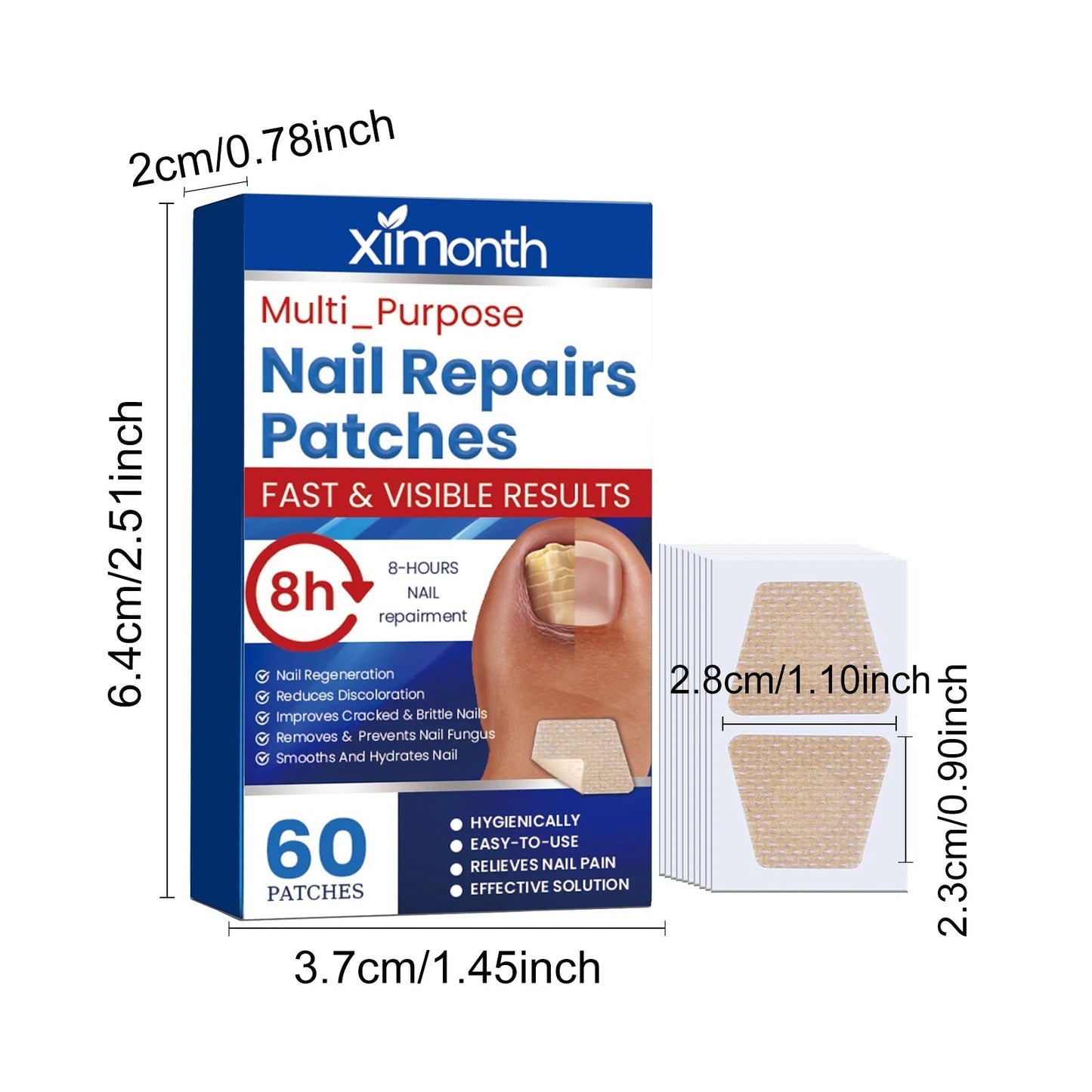 Fungal Revive Nail Treatment Patches | Targeted Repair for Nail Fungus, 60 Pieces 6