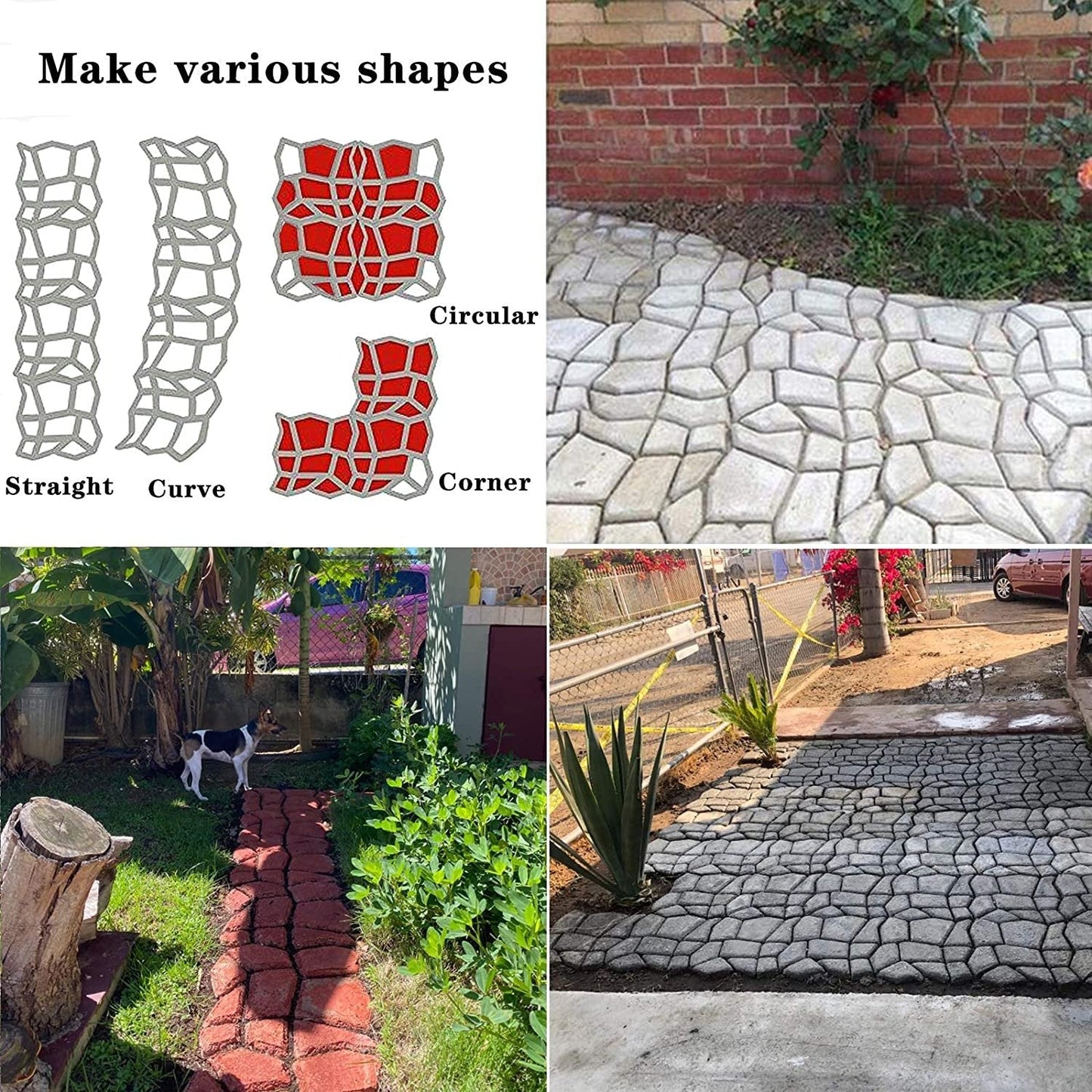 Grove Stepping Stone Mold | Durable Plastic Concrete Molds for Walkways 4