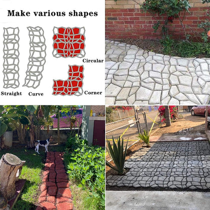 Grove Stepping Stone Mold | Durable Plastic Concrete Molds for Walkways 4
