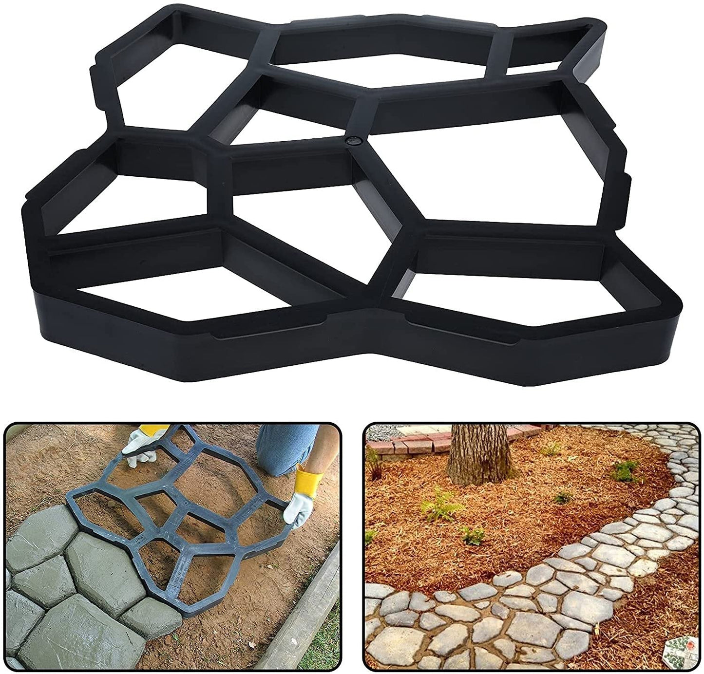 Grove Stepping Stone Mold | Durable Plastic Concrete Molds for Walkways 6