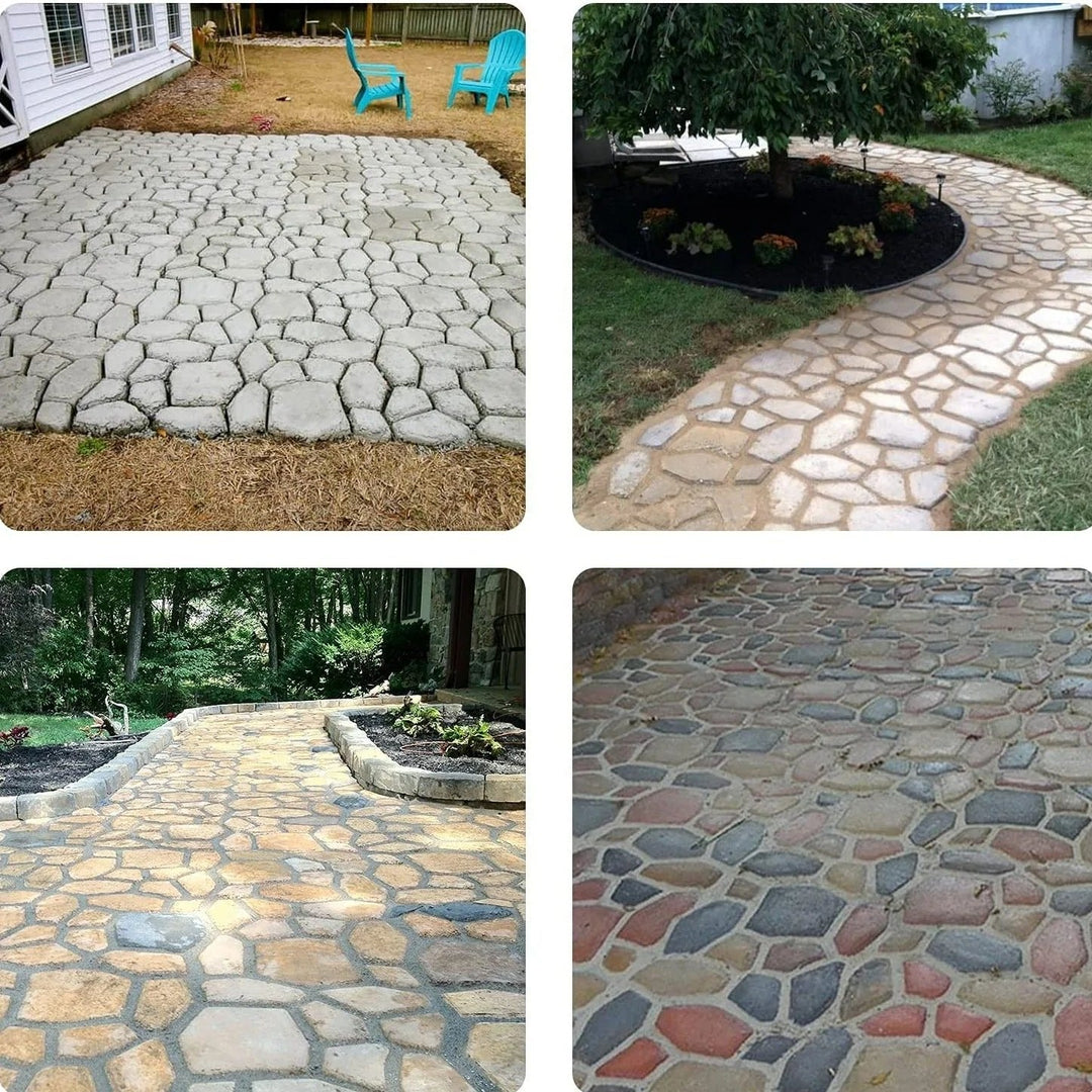 Grove Stepping Stone Mold | Durable Plastic Concrete Molds for Walkways 7