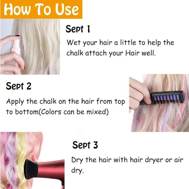 Hara Hair Dye Comb Set | Non-Toxic, Easy Washout, Vibrant Colors 4