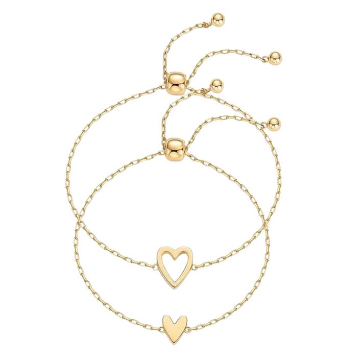 Havia Hearts Bracelet | Adjustable Premium Alloy, Elegant Design 0