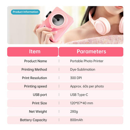 Holo Instant Print Camera | Compact, Wireless Dye-Sublimation, Prints 2x3” Photos 7