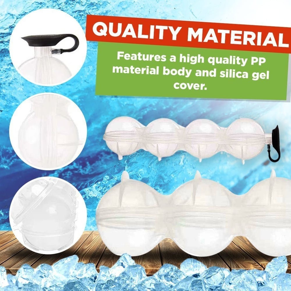Icy Sphere Maker | 4-Hole Silicone Ice Ball Mold 5