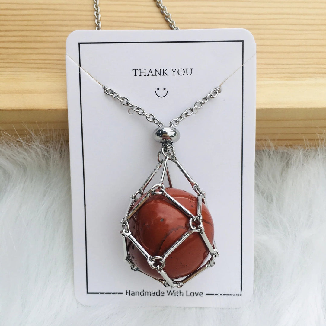 Jewelance Adjustable Necklace | Interchangeable Crystal Cage, Hypoallergenic Copper 12