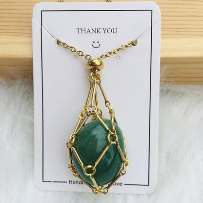 Jewelance Adjustable Necklace | Interchangeable Crystal Cage, Hypoallergenic Copper 14