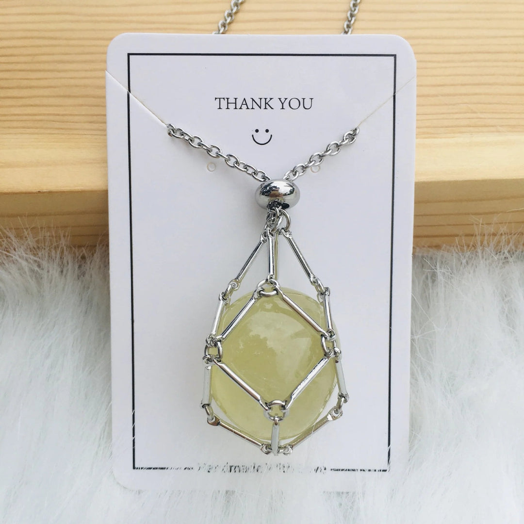 Jewelance Adjustable Necklace | Interchangeable Crystal Cage, Hypoallergenic Copper 16