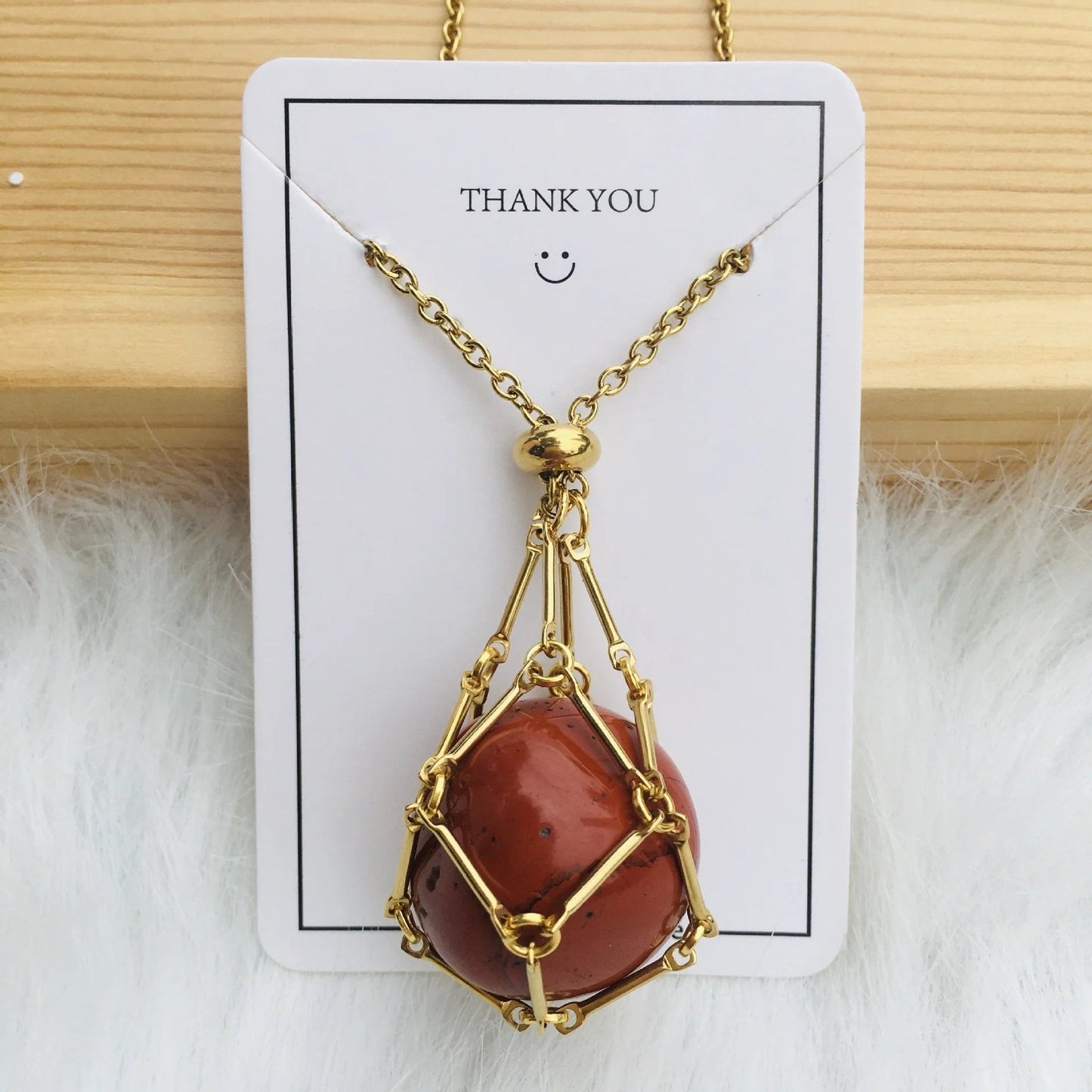 Jewelance Adjustable Necklace | Interchangeable Crystal Cage, Hypoallergenic Copper 17