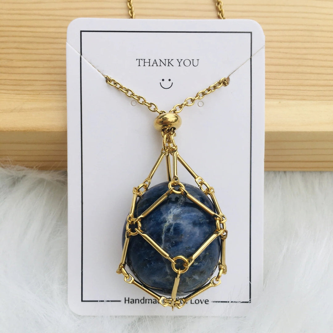Jewelance Adjustable Necklace | Interchangeable Crystal Cage, Hypoallergenic Copper 17