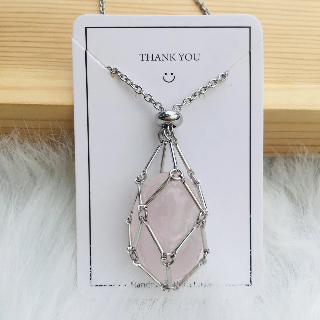 Jewelance Adjustable Necklace | Interchangeable Crystal Cage, Hypoallergenic Copper 19