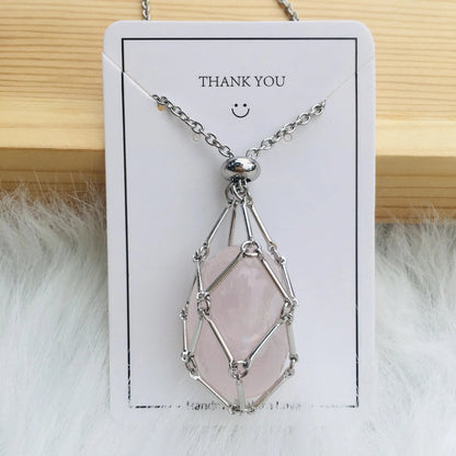 Jewelance Adjustable Necklace | Interchangeable Crystal Cage, Hypoallergenic Copper 19