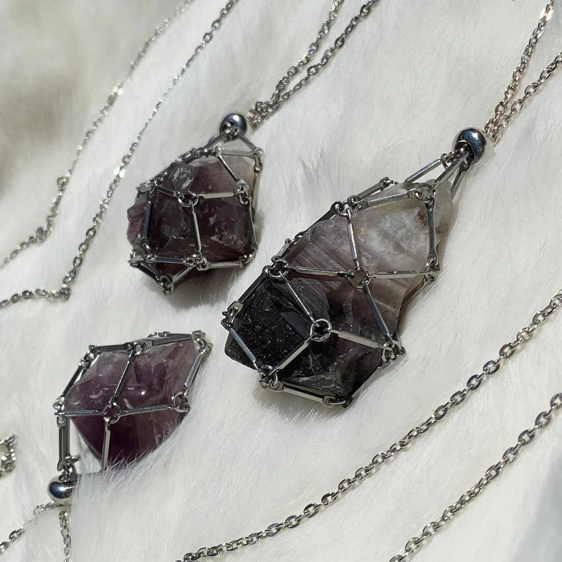 Jewelance Adjustable Necklace | Interchangeable Crystal Cage, Hypoallergenic Copper 5