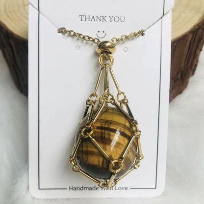 Jewelance Adjustable Necklace | Interchangeable Crystal Cage, Hypoallergenic Copper 9