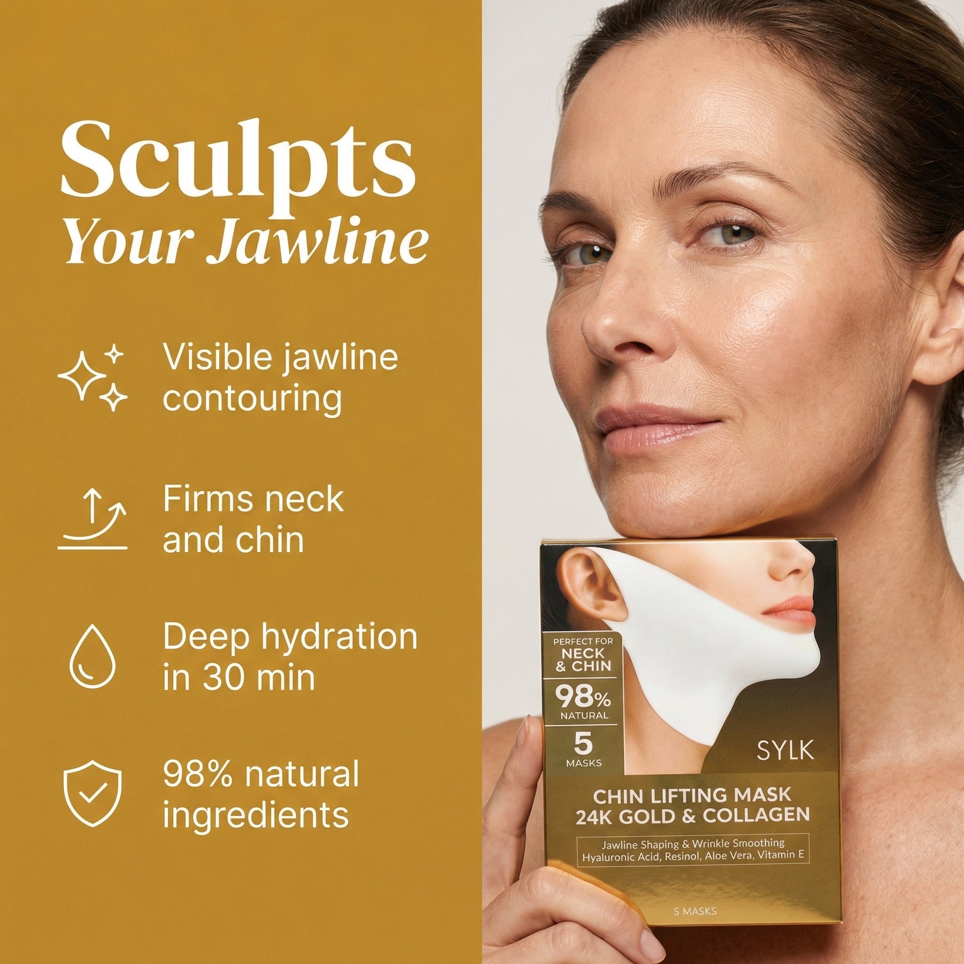 Jewelift Mask | Sculpting Jawline Enhancer, Skin-Friendly Fabric 3