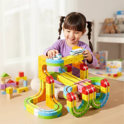 Luma Electric Train Set | DIY Assembly, 51 Pieces for Kids 6